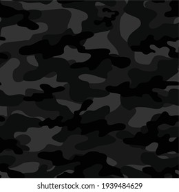 The digital black and dark grey military camouflage textured