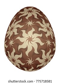 Dark, milk and white chocolate egg