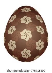 Dark, milk and white chocolate egg