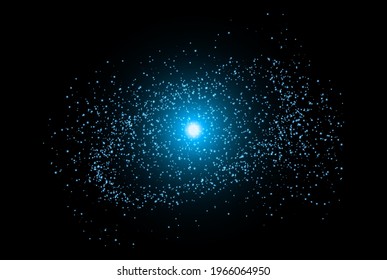 Dark Milky Way Universe Star Space for Science Background. Vector Illustration