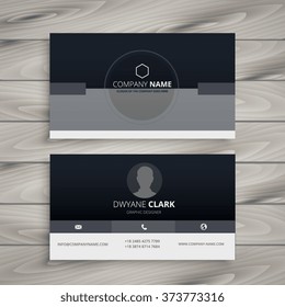 Dark Minimal Business Card