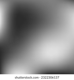 Dark Minimal Digital Trendy Smooth Surface. Metallic Watercolor Liquid Aluminium Blurry Background. Silver Empty Smooth Grey Gradient Mesh. Black Monochrome Vector White Gradient Backdrop.