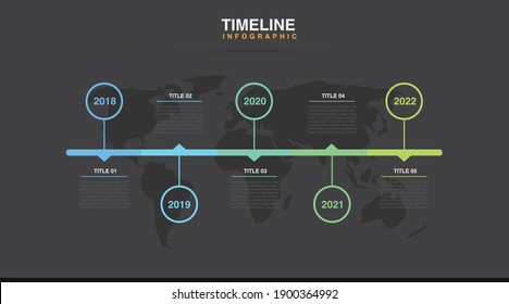 
Dark Mode Abstract business rounded infographic template with 5 options. Colorful diagram, timeline and schedule isolated on light background.