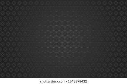 Dark mode background for website design, poker applications and casino. Black background with hearts symbol. Vector illustration.