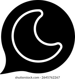 Dark Mode Chat Modern Black Icon Design