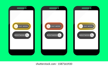 dark mode icon or day mode. the concept switches to dark or night or day mode.