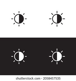 Dark Mode Icon Vector Set Collection