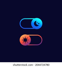 dark mode and light mode, toggle buttons