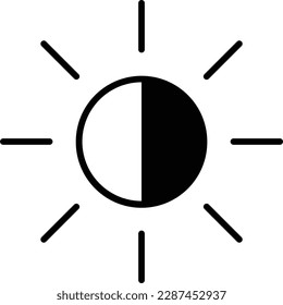 dark mode moon night light Outline