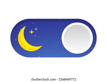 Dark Mode Night Mode Blue Light Filter Slide Button Illustration Vector