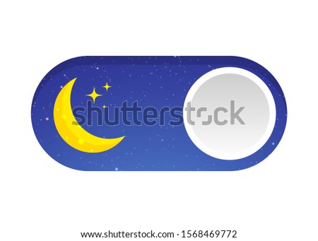 Dark Mode Night Mode Blue Light Filter Slide Button Illustration Vector