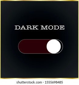 Dark mode on off vector concept . Night mode. Vector On and Off Switch. Dark and Light Mode Switcher for Phone Screens, tablets and computers. Toggle Element for Mobile App, Web Design, Animation