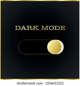 Dark mode on off vector concept . Night mode. Vector On and Off Switch. Dark and Light Mode Switcher for Phone Screens, tablets and computers. Toggle Element for Mobile App, Web Design, Animation