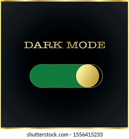 Dark mode on off vector concept . Night mode. Vector On and Off Switch. Dark and Light Mode Switcher for Phone Screens, tablets and computers. Toggle Element for Mobile App, Web Design, Animation