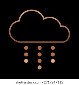 Dark Mode Rain Cloud Weather Icon