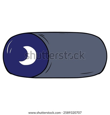 dark mode slider illustration hand drawn isolated vector