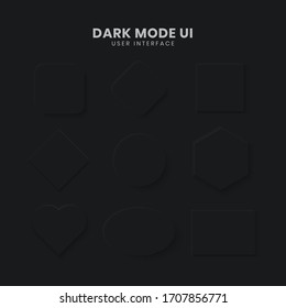 Dark Mode Smooth Button User Interface