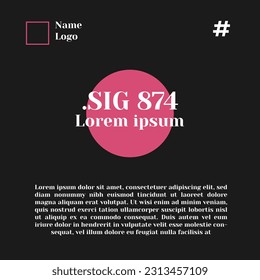 Dark mode typograpy an luxury color 
