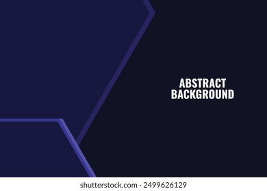 A dark and modern Background design with deep navy and indigo tones. Sharp, angular shapes that form geometric patterns on the left side, creating a sense of depth.