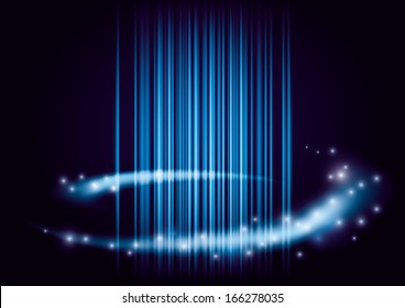 dark modern blue abstract vector background laser light
