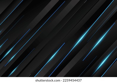 Dark Modern dynamic design template background. Black gradient abstract background vector