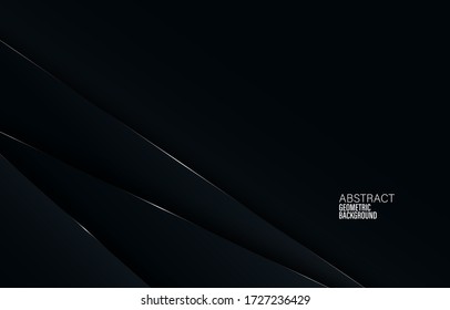 
Dark modern illustration for web site, banner, brochure, poster, poster. Black abstract geometric background.