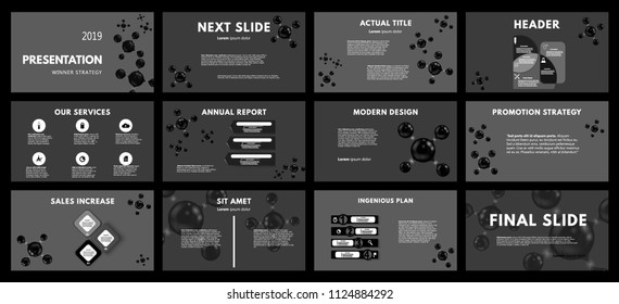  Dark molecule backgrounds of digital technology. Colored and blurred elements for presentation templates. Leaflet Annual report cover design. Banner brochure layout,design. Flyer. Vector illustration