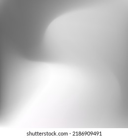 Dark Monochromatic Soft Light Blurry Texture. Liquid Silver Dynamic Wavy Sky Gradient Background. Fluid Water Curve Metallic Wallpaper. Grey Aluminium Calm Blurred Light Swirl Gradient Mesh.