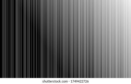 Dark monochrome abstract geometric background with vertical stripes and a gradient. Design for business and advertising. Vector stock illustration.