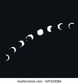 Dark moon walk and moon phases