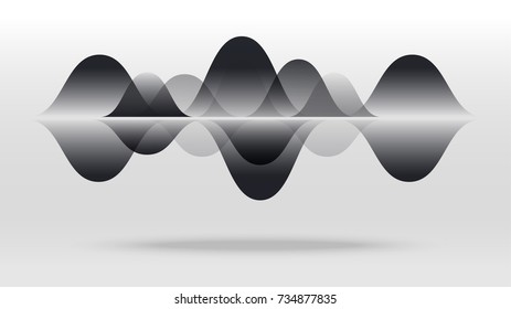 dark motion sound wave abstract vector background