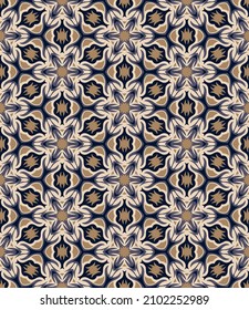 Dark motley seamless pattern with Indian motives.  Vector illustration for print, fabric, cover, packaging, interior decor, blog decoration and other your projects.