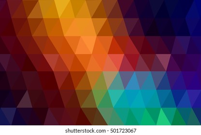 Dark multicolor abstract mosaic background. Geometric illustration in Origami style with gradient.  The elegant pattern can be used as part of a brand book.