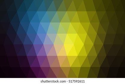 Dark multicolor abstract polygonal background. A sample with polygonal shapes. Triangular pattern for your business design.