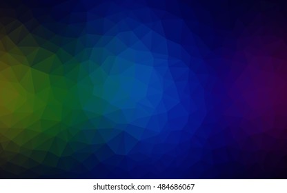 Dark multicolor abstract polygonal template. A vague abstract illustration with gradient. A completely new template for your business design.