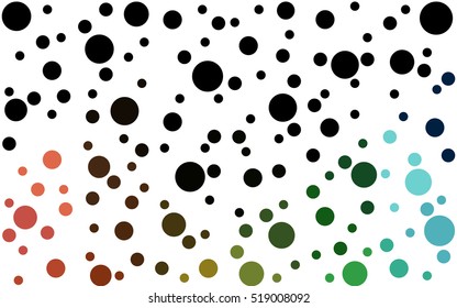 Dark Multicolor abstract seamless pattern with circles. Geometry pattern for fabric. Textile background. Stock vector.