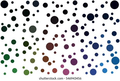 Dark Multicolor abstract seamless pattern with circles. Geometry pattern for fabric. Textile background. Stock vector.