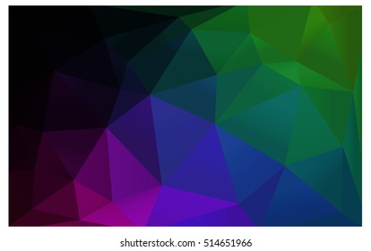 Dark Multicolor abstract textured polygonal background. Vector blurry triangle design. Pattern can be used for background.