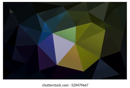 Dark Multicolor abstract textured polygonal background. Vector blurry triangle design. Pattern can be used for background.