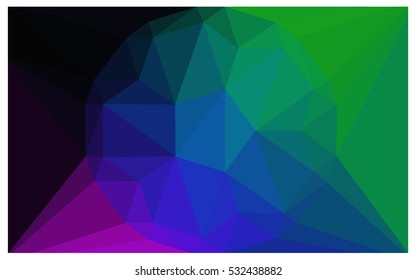 Dark Multicolor abstract textured polygonal background. Vector blurry triangle design. Pattern can be used for background.