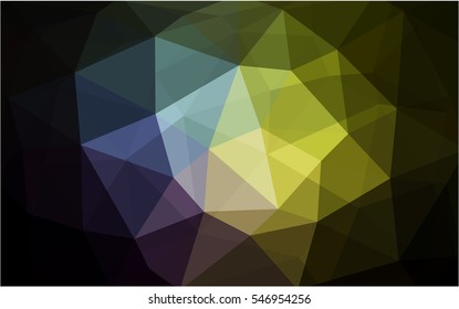 Dark Multicolor abstract textured polygonal background. Vector blurry triangle design. Pattern can be used for background.
