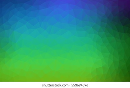 Dark Multicolor abstract textured polygonal background. Vector blurry triangle design. Pattern can be used for background.