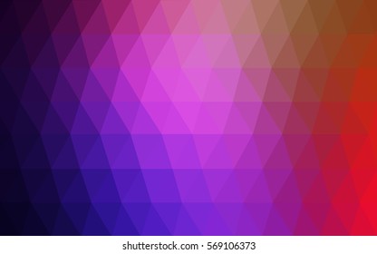 Dark Multicolor abstract textured polygonal background. Vector blurry triangle design. Pattern can be used for background.