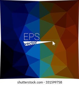 dark multicolor black blue yellow green red orange geometric rumpled triangular low poly style gradient illustration graphic background. Vector polygonal design for your business.