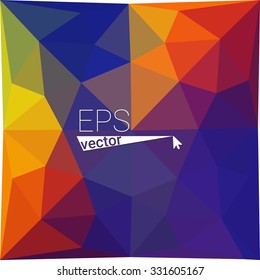 dark multicolor black blue yellow green red orange geometric rumpled triangular low poly style gradient illustration graphic background. Vector polygonal design for your business.