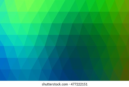 Dark multicolor blurry triangle background. Geometric illustration in Origami style with gradient.  A new texture for your design.