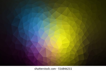 Dark multicolor blurry triangle background. Shining colored illustration in a brand-new style. Brand-new style for your business design.
