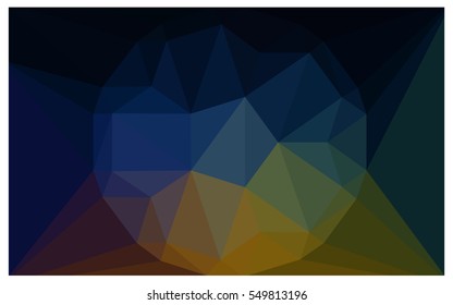 Dark Multicolor Low poly crystal background. Polygon design pattern. Low poly vector illustration, low polygon background.