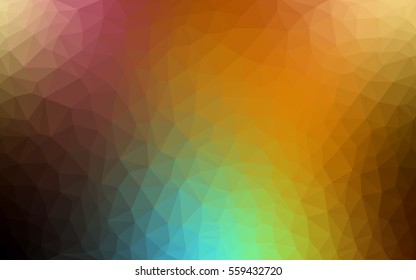 Dark Multicolor modern geometrical abstract background. Texture, seamless background. Geometric background in Origami style with gradient. 