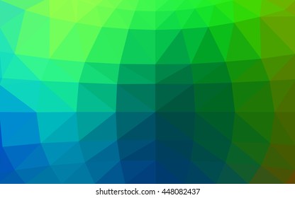 Dark multicolor polygonal illustration, which consist of triangles. Triangular design for your business. Geometric background in Origami style with gradient.